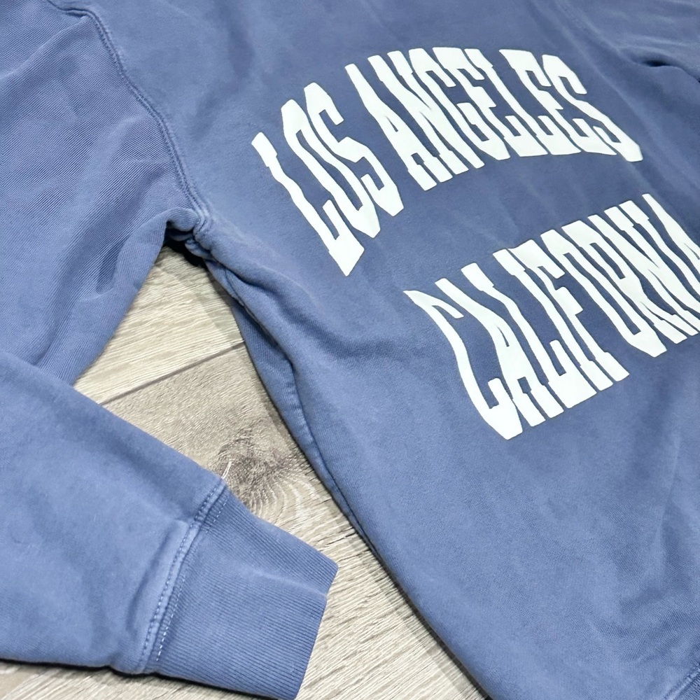 John Galt Brandy Melville Los Angeles Sweatshirt Vintage Blue - Picture 6 of 12